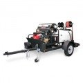 Shark Commercial 3500 PSI (Gas-Hot Water) Trailer Pressure Washer w/ Generator